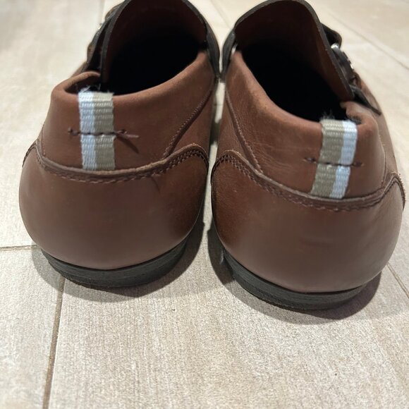 Mens Salvatore Ferragamo Brown Leather Flats Loafers Shoes 8.5 EE/EEE main image 7